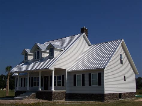 white metal roof dark house|galvalume white metal roofing.